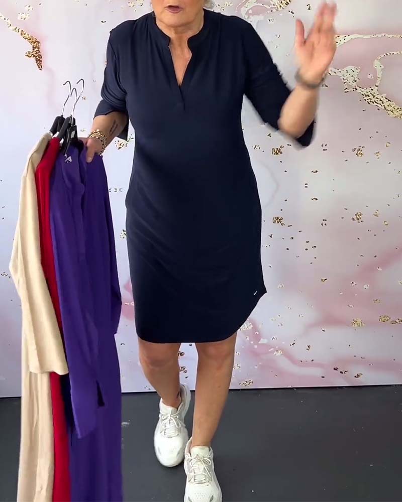 Larocque™ | Robe Décontractée à Col en V