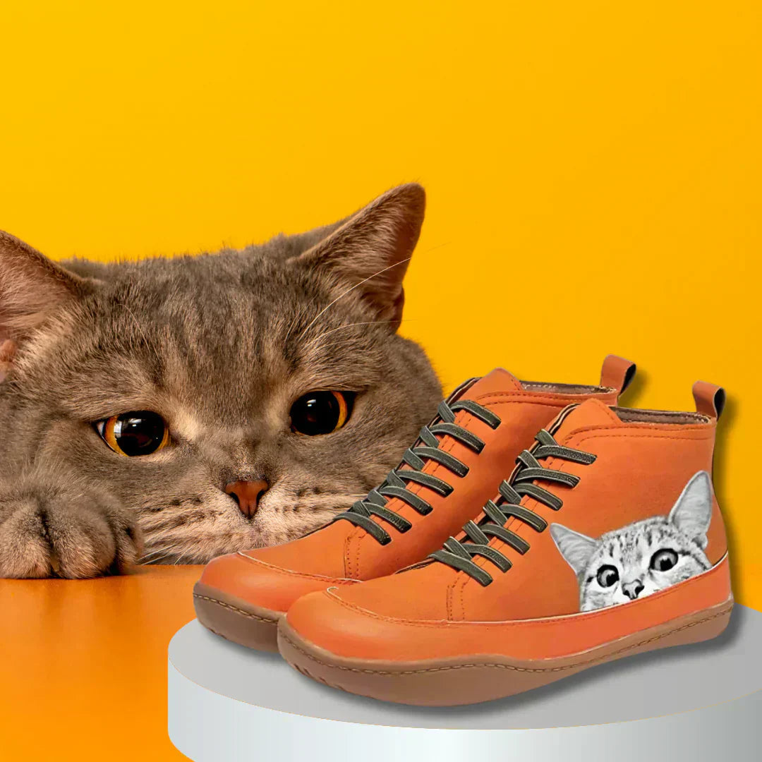 Morel™ | Stivaletti en cuir pour passionnés de chats