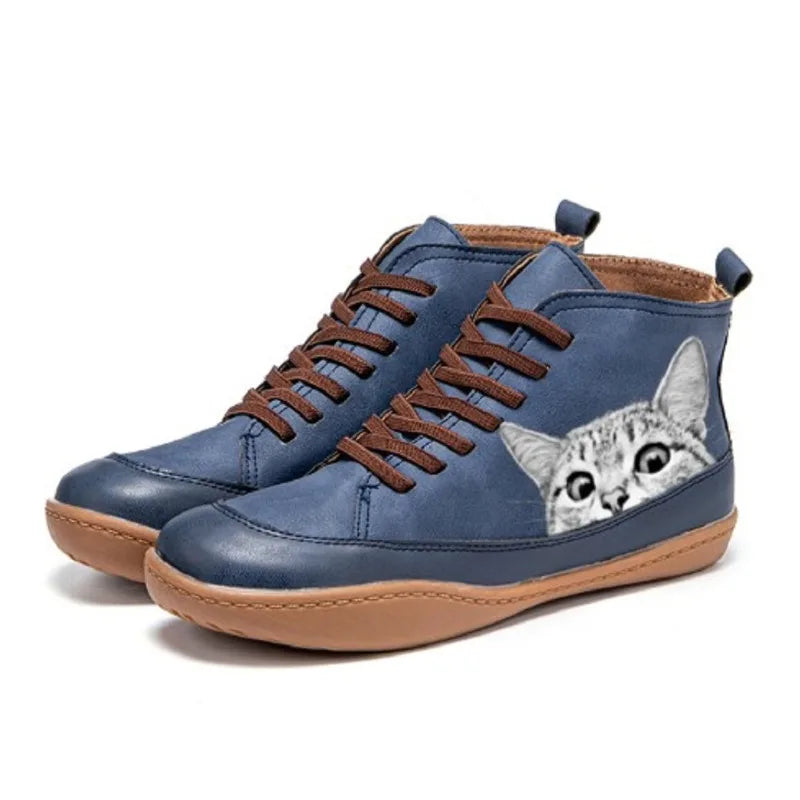 Morel™ | Stivaletti en cuir pour passionnés de chats
