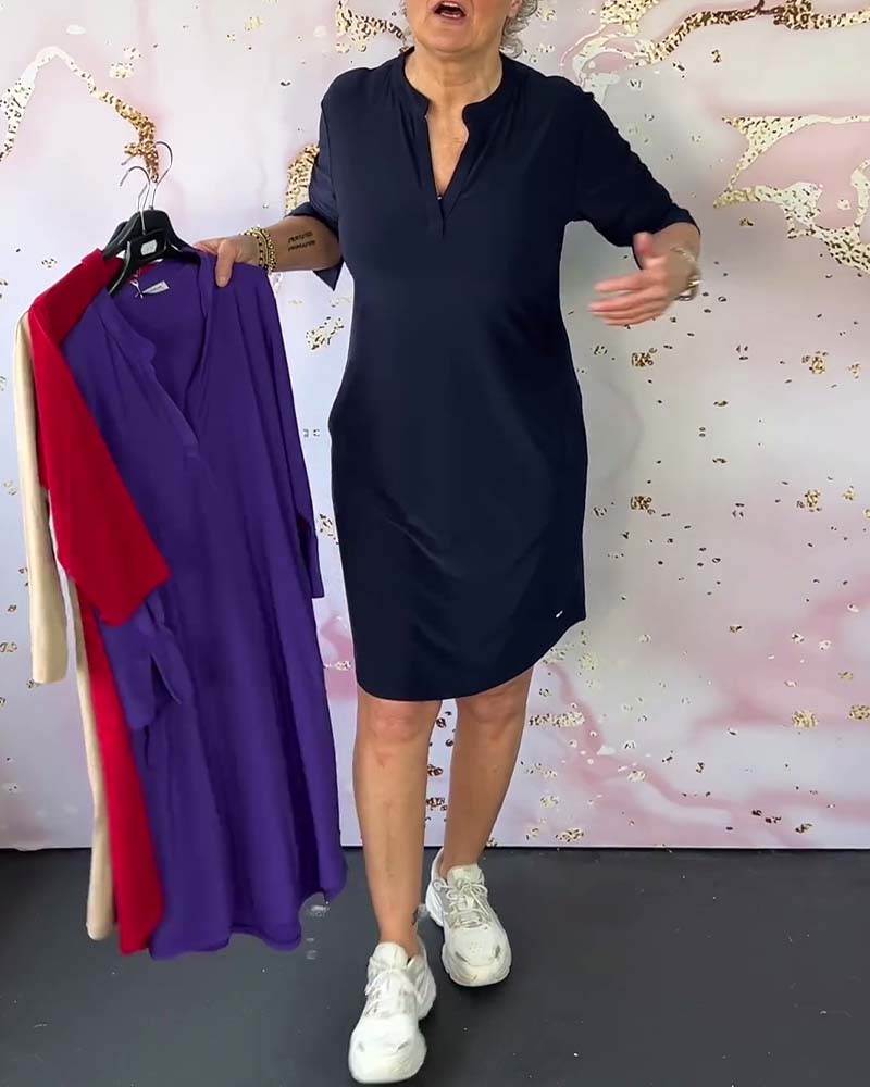 Larocque™ | Robe Décontractée à Col en V