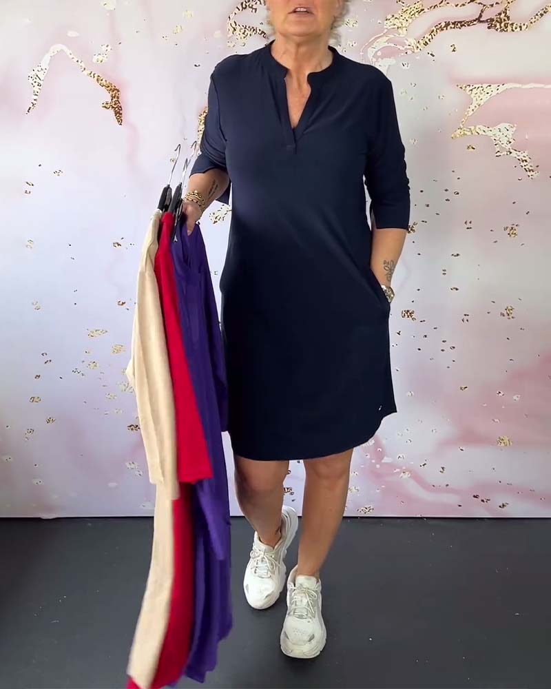Larocque™ | Robe Décontractée à Col en V