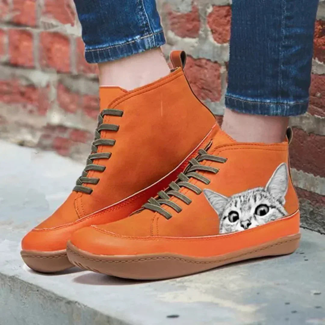 Morel™ | Stivaletti en cuir pour passionnés de chats