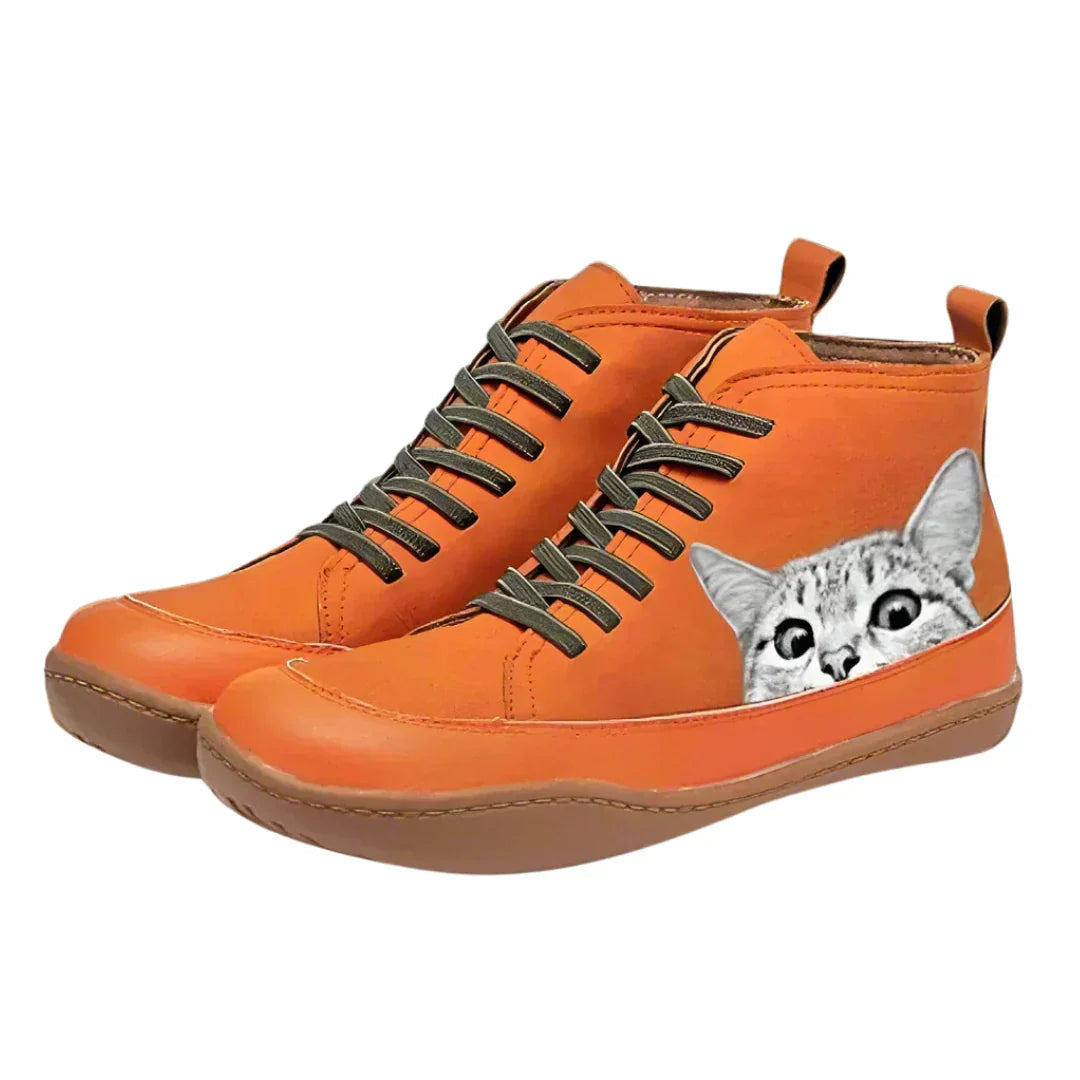 Morel™ | Stivaletti en cuir pour passionnés de chats